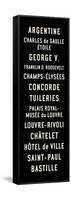 Paris Transit Sign-Michael Jon Watt-Framed Stretched Canvas