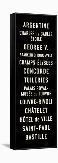 Paris Transit Sign-Michael Jon Watt-Framed Stretched Canvas