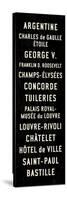 Paris Transit Sign-Michael Jon Watt-Stretched Canvas