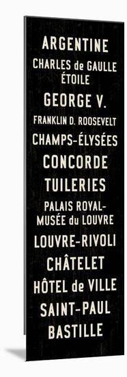 Paris Transit Sign-Michael Jon Watt-Mounted Giclee Print