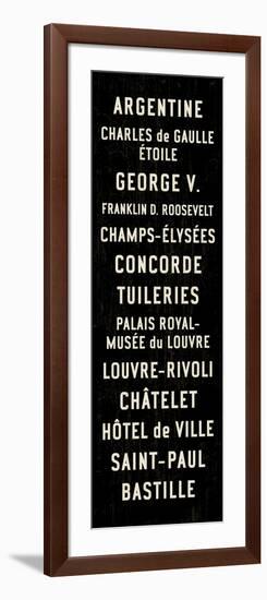 Paris Transit Sign-Michael Jon Watt-Framed Giclee Print