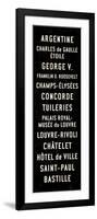 Paris Transit Sign-Michael Jon Watt-Framed Giclee Print