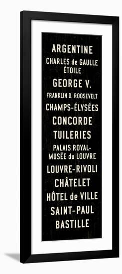 Paris Transit Sign-Michael Jon Watt-Framed Giclee Print