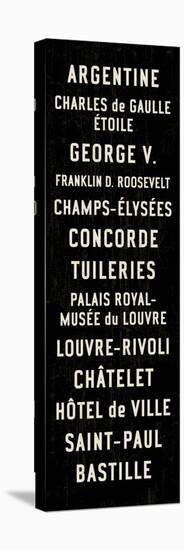 Paris Transit Sign-Michael Jon Watt-Stretched Canvas