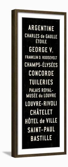 Paris Transit Sign-Michael Jon Watt-Framed Premium Giclee Print