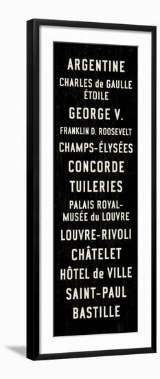 Paris Transit Sign-Michael Jon Watt-Framed Premium Giclee Print