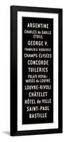 Paris Transit Sign-Michael Jon Watt-Framed Premium Giclee Print