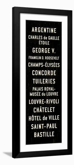 Paris Transit Sign-Michael Jon Watt-Framed Premium Giclee Print