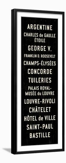 Paris Transit Sign-Michael Jon Watt-Framed Premium Giclee Print