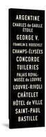 Paris Transit Sign-Michael Jon Watt-Stretched Canvas