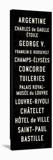 Paris Transit Sign-Michael Jon Watt-Stretched Canvas