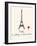 Paris Travel Poster With Eiffel Tower-Jan Weiss-Framed Art Print