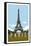 Paris Travel Poster-Michael Jon Watt-Framed Stretched Canvas