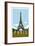 Paris Travel Poster-Michael Jon Watt-Framed Giclee Print