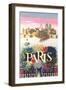 Paris Travel Poster-null-Framed Art Print