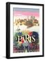 Paris Travel Poster-null-Framed Art Print