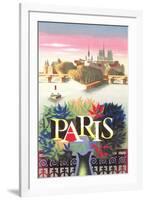 Paris Travel Poster-null-Framed Art Print