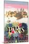 Paris Travel Poster-null-Mounted Art Print