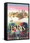 Paris Travel Poster-null-Framed Stretched Canvas