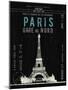 Paris Travel-The Vintage Collection-Mounted Giclee Print
