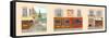 Paris Triptych A-Vessela G.-Framed Stretched Canvas