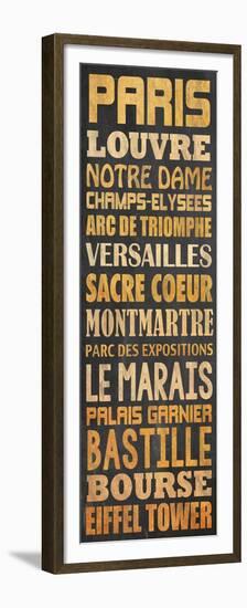 Paris Type-Lauren Gibbons-Framed Premium Giclee Print