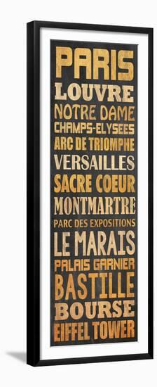 Paris Type-Lauren Gibbons-Framed Premium Giclee Print