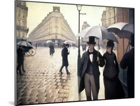 Paris, un jour de pluie-Gustave Caillebotte-Mounted Giclee Print