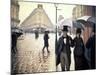 Paris, un jour de pluie-Gustave Caillebotte-Mounted Giclee Print