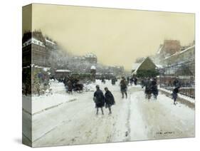 Paris under Snow-Luigi Loir-Stretched Canvas