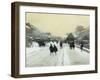 Paris under Snow-Luigi Loir-Framed Giclee Print