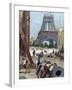 Paris. Universal Exhibition of 1889. Construction of the Eiffel Tower.-Tarker-Framed Giclee Print