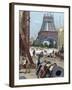 Paris. Universal Exhibition of 1889. Construction of the Eiffel Tower.-Tarker-Framed Giclee Print