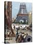 Paris. Universal Exhibition of 1889. Construction of the Eiffel Tower.-Tarker-Stretched Canvas