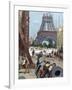 Paris. Universal Exhibition of 1889. Construction of the Eiffel Tower.-Tarker-Framed Giclee Print