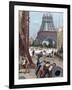 Paris. Universal Exhibition of 1889. Construction of the Eiffel Tower.-Tarker-Framed Giclee Print