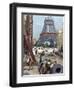 Paris. Universal Exhibition of 1889. Construction of the Eiffel Tower.-Tarker-Framed Giclee Print