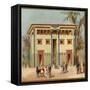 Paris Universal Exhibition of 1889 : Egyptian House-French School-Framed Stretched Canvas