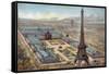 Paris Universal Exhibition of 1889 : Eiffel Tower-French School-Framed Stretched Canvas