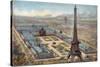 Paris Universal Exhibition of 1889 : Eiffel Tower-French School-Stretched Canvas