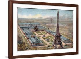 Paris Universal Exhibition of 1889 : Eiffel Tower-French School-Framed Giclee Print