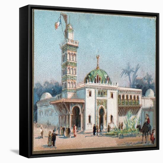 Paris Universal Exhibition of 1889 : The arab mosque-French School-Framed Stretched Canvas