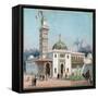 Paris Universal Exhibition of 1889 : The arab mosque-French School-Framed Stretched Canvas