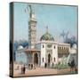 Paris Universal Exhibition of 1889 : The arab mosque-French School-Stretched Canvas
