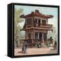 Paris Universal Exhibition of 1889 : The Japan Pavilion-French School-Framed Stretched Canvas