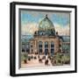 Paris Universal Exhibition of 1889 : View of the Palais des Beaux arts-French School-Framed Giclee Print