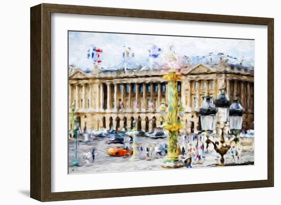 Paris Urban Scene - In the Style of Oil Painting-Philippe Hugonnard-Framed Giclee Print