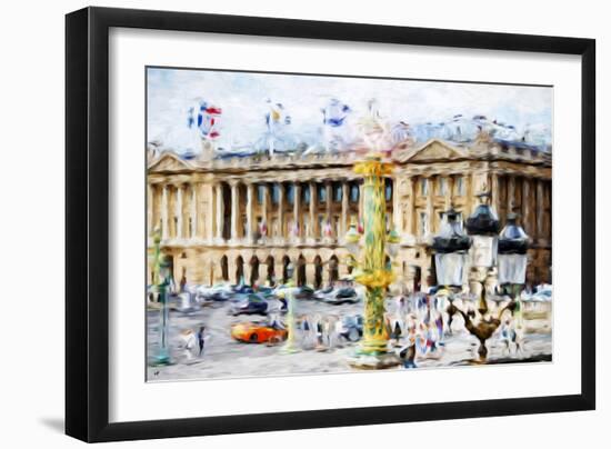 Paris Urban Scene - In the Style of Oil Painting-Philippe Hugonnard-Framed Premium Giclee Print