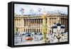 Paris Urban Scene - In the Style of Oil Painting-Philippe Hugonnard-Framed Stretched Canvas