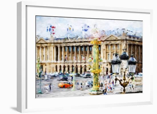 Paris Urban Scene - In the Style of Oil Painting-Philippe Hugonnard-Framed Giclee Print